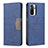 Custodia Portafoglio In Pelle Cover con Supporto B01F per Xiaomi Redmi Note 11 SE India 4G Blu