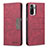 Custodia Portafoglio In Pelle Cover con Supporto B01F per Xiaomi Redmi Note 11 SE India 4G Rosso