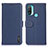 Custodia Portafoglio In Pelle Cover con Supporto B01H per Motorola Moto E20 Blu