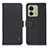 Custodia Portafoglio In Pelle Cover con Supporto B01H per Motorola Moto Edge (2023) 5G Nero