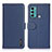 Custodia Portafoglio In Pelle Cover con Supporto B01H per Motorola Moto G60 Blu