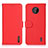 Custodia Portafoglio In Pelle Cover con Supporto B01H per Nokia C10 Rosso