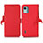 Custodia Portafoglio In Pelle Cover con Supporto B01H per Nokia C12 Plus Rosso