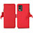 Custodia Portafoglio In Pelle Cover con Supporto B01H per Nokia C32 Rosso