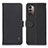 Custodia Portafoglio In Pelle Cover con Supporto B01H per Nokia G11 Nero