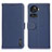 Custodia Portafoglio In Pelle Cover con Supporto B01H per OnePlus 10R 5G Blu