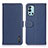 Custodia Portafoglio In Pelle Cover con Supporto B01H per OnePlus 9R 5G Blu