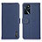 Custodia Portafoglio In Pelle Cover con Supporto B01H per Oppo A16 Blu