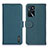 Custodia Portafoglio In Pelle Cover con Supporto B01H per Oppo A16 Verde