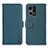 Custodia Portafoglio In Pelle Cover con Supporto B01H per Oppo F21 Pro 4G Verde