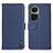 Custodia Portafoglio In Pelle Cover con Supporto B01H per Oppo Reno10 5G Blu