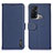 Custodia Portafoglio In Pelle Cover con Supporto B01H per Oppo Reno5 A Blu