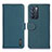 Custodia Portafoglio In Pelle Cover con Supporto B01H per Oppo Reno6 5G Verde