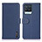 Custodia Portafoglio In Pelle Cover con Supporto B01H per Realme 8 4G Blu