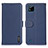 Custodia Portafoglio In Pelle Cover con Supporto B01H per Realme C11 (2021) Blu