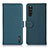 Custodia Portafoglio In Pelle Cover con Supporto B01H per Sony Xperia 10 III SO-52B Verde