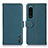 Custodia Portafoglio In Pelle Cover con Supporto B01H per Sony Xperia 5 III SO-53B Verde