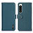 Custodia Portafoglio In Pelle Cover con Supporto B01H per Sony Xperia 5 IV Verde