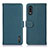 Custodia Portafoglio In Pelle Cover con Supporto B01H per Sony Xperia Ace II SO-41B Verde