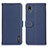 Custodia Portafoglio In Pelle Cover con Supporto B01H per Sony Xperia Ace III SO-53C Blu