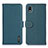 Custodia Portafoglio In Pelle Cover con Supporto B01H per Sony Xperia Ace III SOG08 Verde