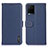 Custodia Portafoglio In Pelle Cover con Supporto B01H per Vivo Y21t Blu