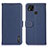 Custodia Portafoglio In Pelle Cover con Supporto B01H per Xiaomi POCO C3 Blu