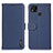 Custodia Portafoglio In Pelle Cover con Supporto B01H per Xiaomi POCO C31 Blu