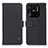 Custodia Portafoglio In Pelle Cover con Supporto B01H per Xiaomi Redmi 10 India Nero