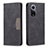 Custodia Portafoglio In Pelle Cover con Supporto B02F per Huawei Honor 50 5G Nero