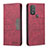 Custodia Portafoglio In Pelle Cover con Supporto B02F per Motorola Moto G Power (2022) Rosso