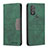 Custodia Portafoglio In Pelle Cover con Supporto B02F per Motorola Moto G Power (2022) Verde