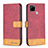 Custodia Portafoglio In Pelle Cover con Supporto B02F per Realme 7i RMX2193 Rosso