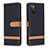 Custodia Portafoglio In Pelle Cover con Supporto B02F per Samsung Galaxy A02s Nero
