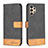Custodia Portafoglio In Pelle Cover con Supporto B02F per Samsung Galaxy A13 4G Nero
