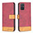 Custodia Portafoglio In Pelle Cover con Supporto B02F per Samsung Galaxy A71 4G A715 Rosso