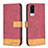 Custodia Portafoglio In Pelle Cover con Supporto B02F per Vivo Y53s 4G Rosso