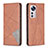 Custodia Portafoglio In Pelle Cover con Supporto B02F per Xiaomi Mi 12 Pro 5G Marrone