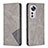 Custodia Portafoglio In Pelle Cover con Supporto B02F per Xiaomi Mi 12X 5G Grigio