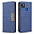 Custodia Portafoglio In Pelle Cover con Supporto B02F per Xiaomi POCO C3 Blu