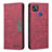 Custodia Portafoglio In Pelle Cover con Supporto B02F per Xiaomi POCO C3 Rosso