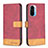 Custodia Portafoglio In Pelle Cover con Supporto B02F per Xiaomi Poco F3 5G Rosso