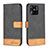Custodia Portafoglio In Pelle Cover con Supporto B02F per Xiaomi Redmi 10 India Nero