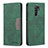 Custodia Portafoglio In Pelle Cover con Supporto B02F per Xiaomi Redmi 9 Prime India Verde