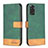 Custodia Portafoglio In Pelle Cover con Supporto B02F per Xiaomi Redmi Note 11S 4G Verde