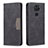 Custodia Portafoglio In Pelle Cover con Supporto B02F per Xiaomi Redmi Note 9