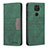 Custodia Portafoglio In Pelle Cover con Supporto B02F per Xiaomi Redmi Note 9 Verde