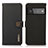 Custodia Portafoglio In Pelle Cover con Supporto B02H per Google Pixel 6 Pro 5G Nero