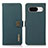 Custodia Portafoglio In Pelle Cover con Supporto B02H per Google Pixel 8a 5G Verde