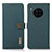 Custodia Portafoglio In Pelle Cover con Supporto B02H per Huawei Honor 50 Lite Verde